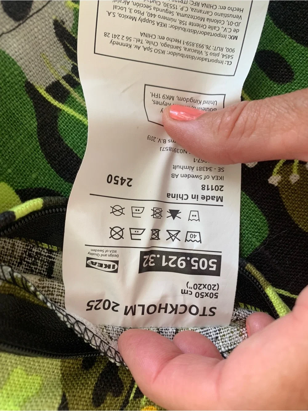 (2) IKEA linen green pillow cases Stockholm 2025 - 20x20in